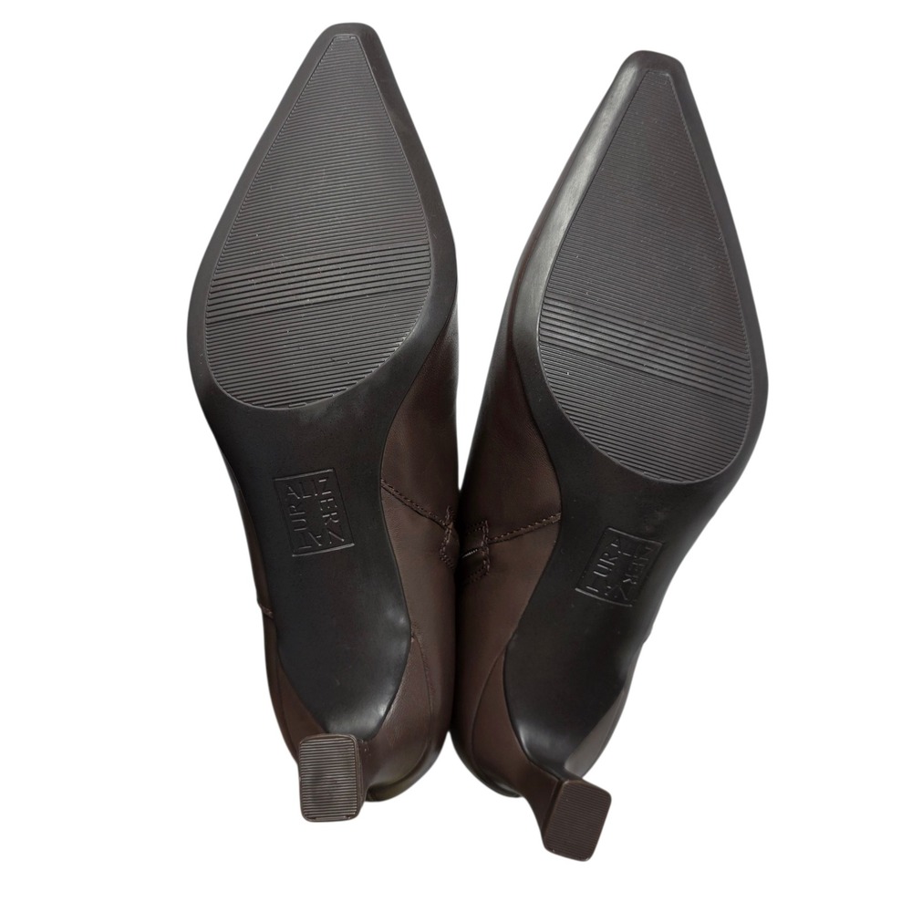 Naturalizer Bootie Brown Leather Ankle Boots Pointed Toe Kitten Heel 8.5M $190 - Picture 10 of 11